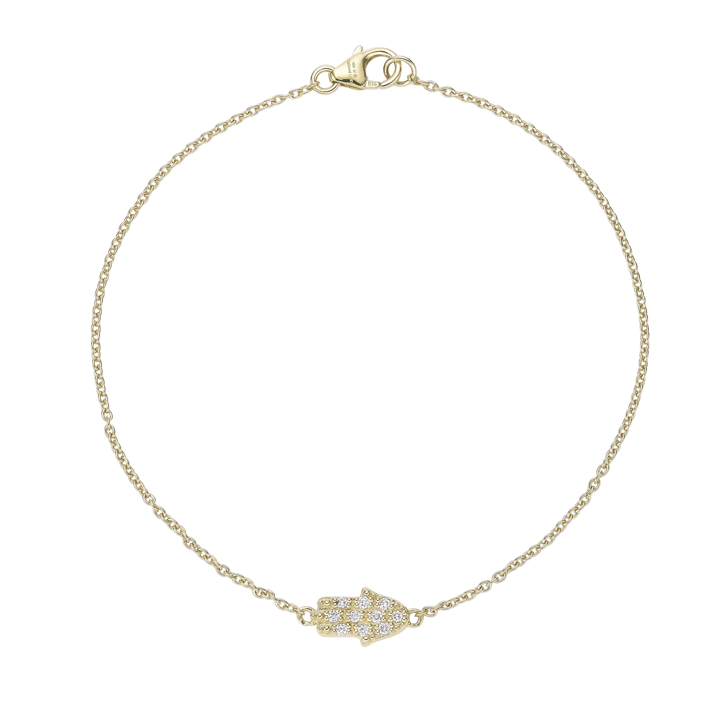 Lab Created Gemminded 1/10 ct. t.w. Lab-Grown Diamond Bracelet in 18K Gold Over Silver