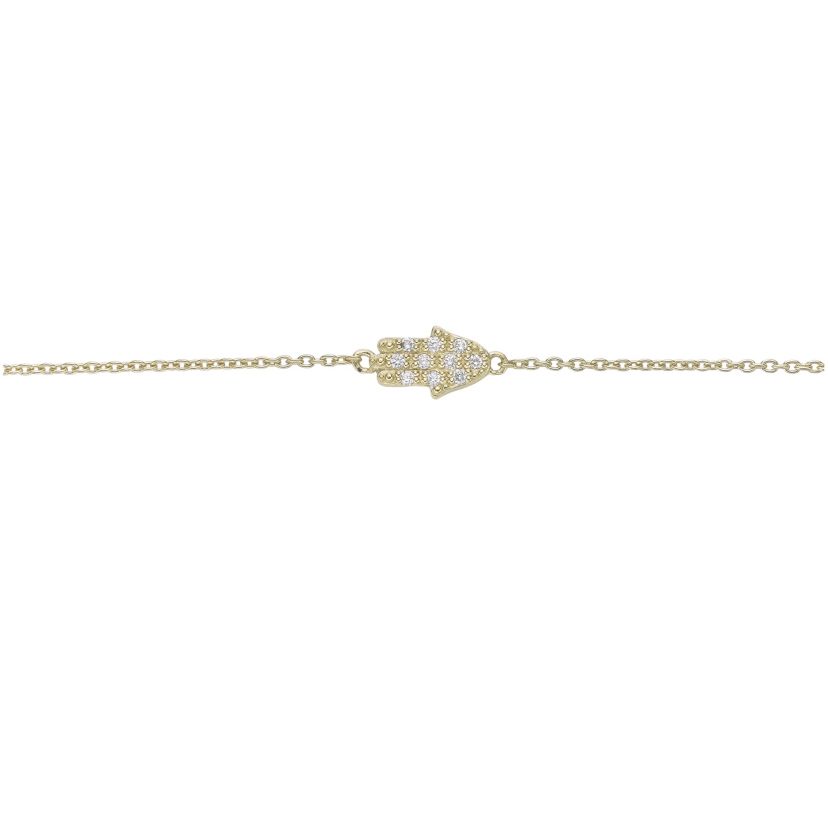Lab Created Gemminded 1/10 ct. t.w. Lab-Grown Diamond Bracelet in 18K Gold Over Silver