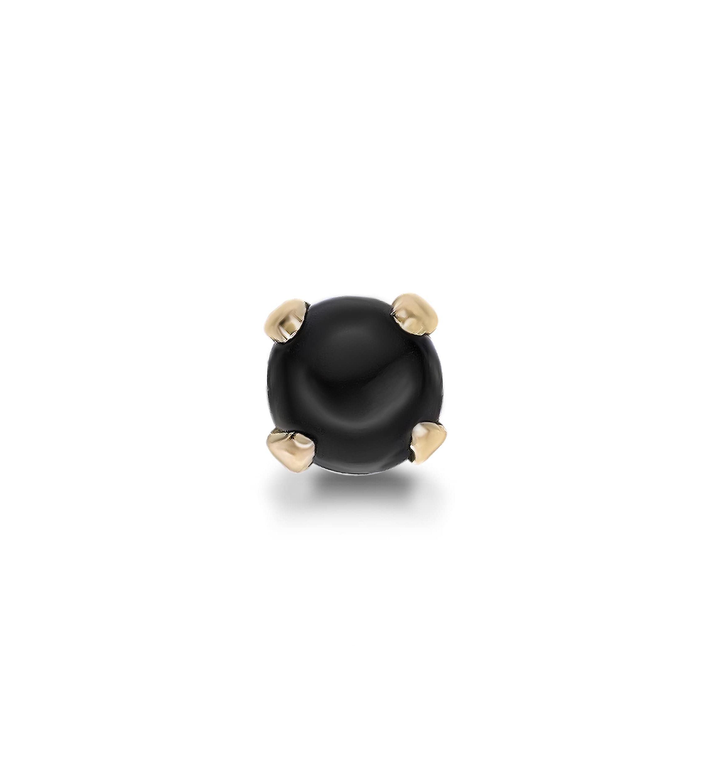 Lila Moon Onyx Nose Stud in 14K Gold