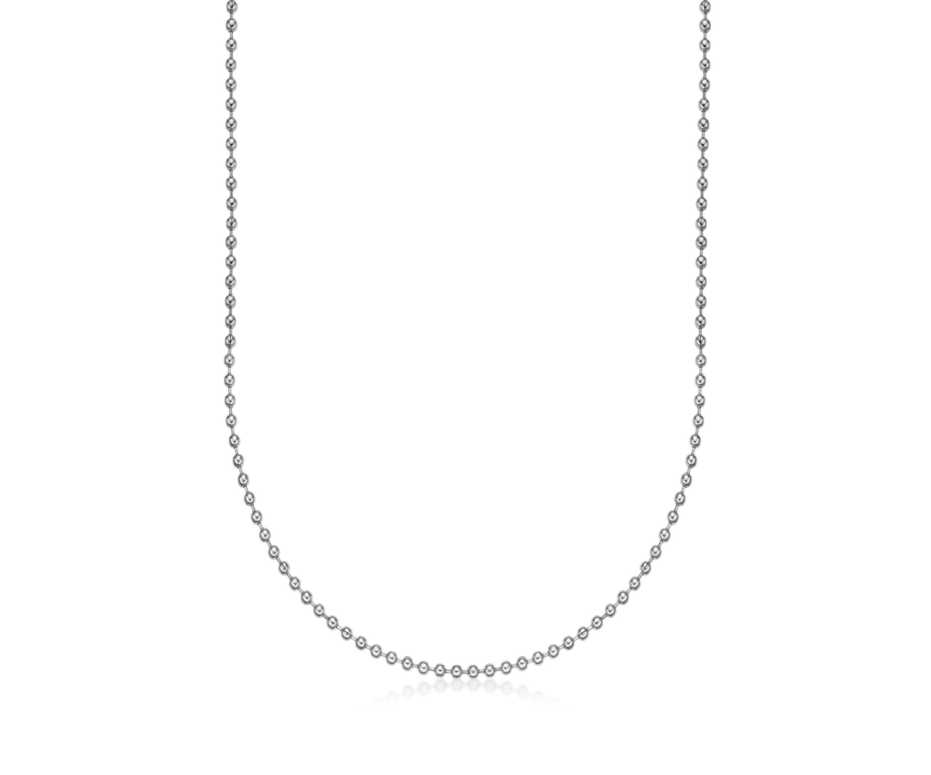 Stainless Steel 1MM Replacement Ball Chain Necklace with Lobster Closure, 20" Length