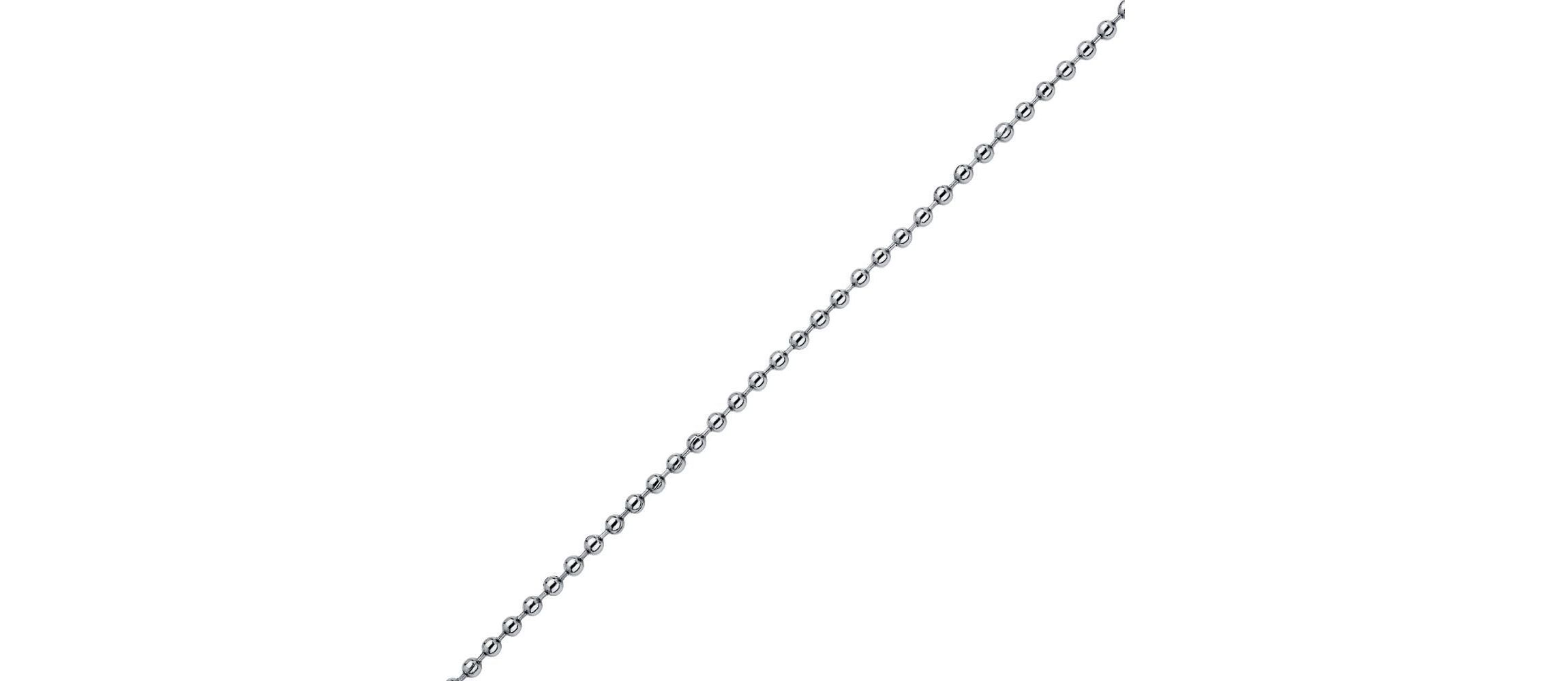 Stainless Steel 2MM Ball Chain Necklace, 24" Length