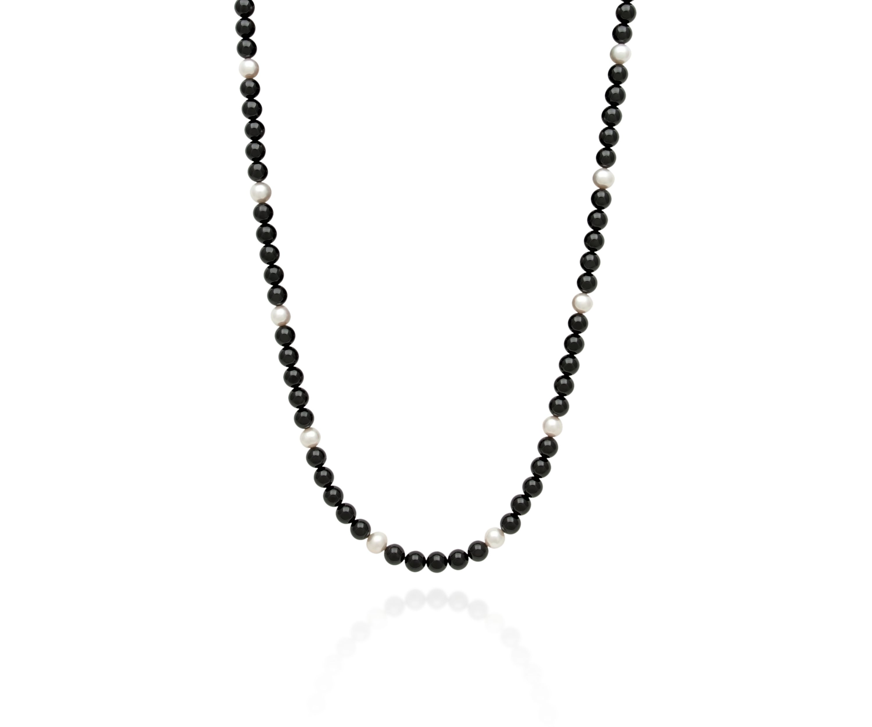 Onyx and Freshwater Pearl Necklace