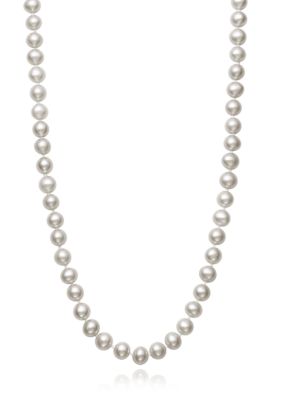 Amour de Pearl 5-6 Millimeter A Quality Cultured Freshwater Pearl 16 inch Strand Necklace in 14K White Gold