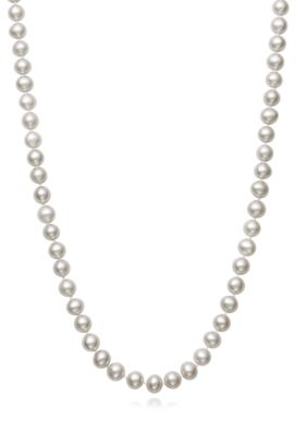 Amour de Pearl 5-6 Millimeter A Quality Cultured Freshwater Pearl 20 Inch Strand Necklace in 14K White Gold