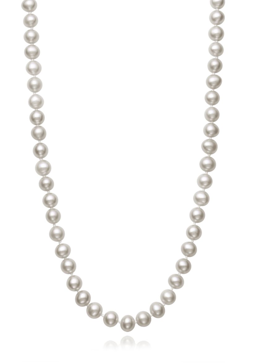 5-6 Millimeter A Quality Cultured Freshwater Pearl 16 Inch Strand Necklace in 14K Yellow Gold