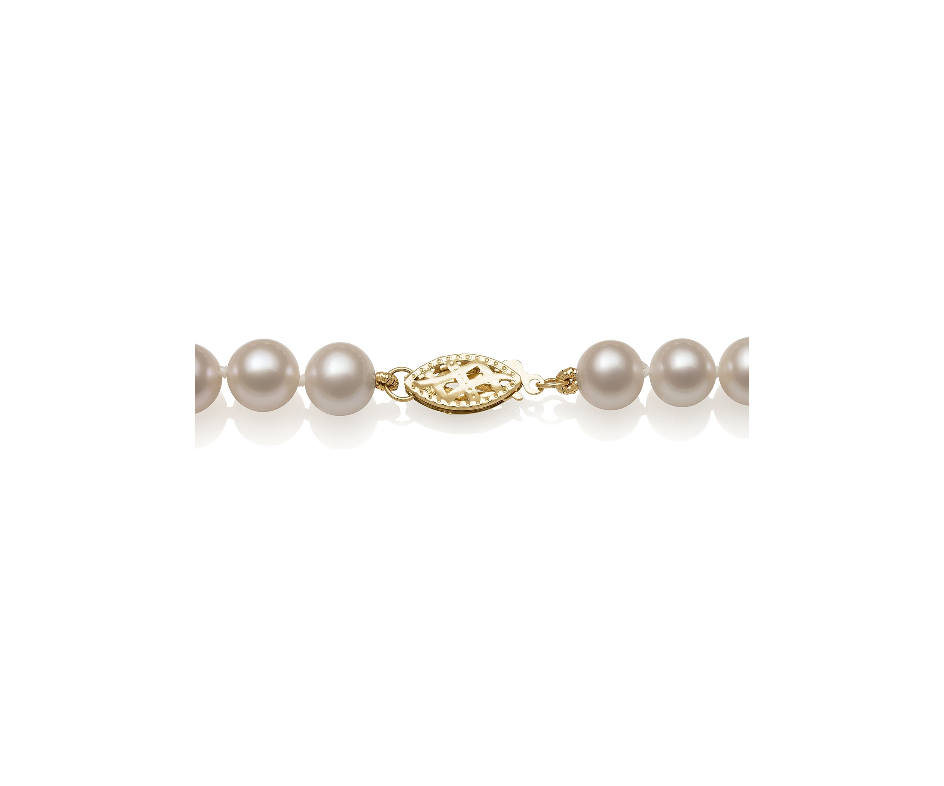 6-7 Millimeter A Quality Cultured Freshwater Pearl 24 Inch Strand Necklace in 14K Yellow Gold