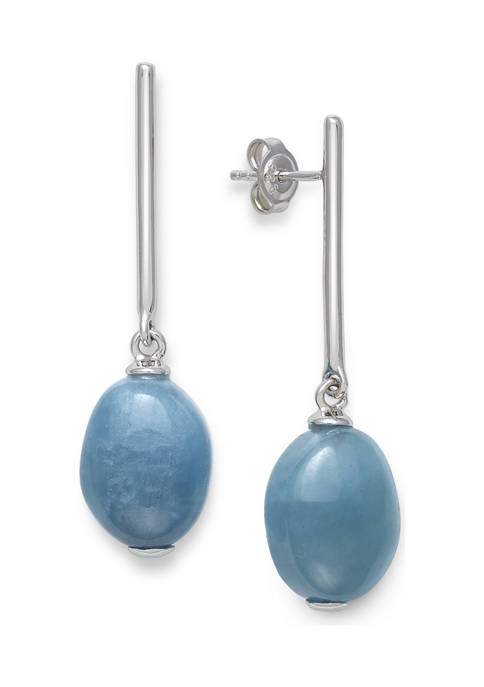 Belk & Co. Milky Aquamarine Drop Earrings in