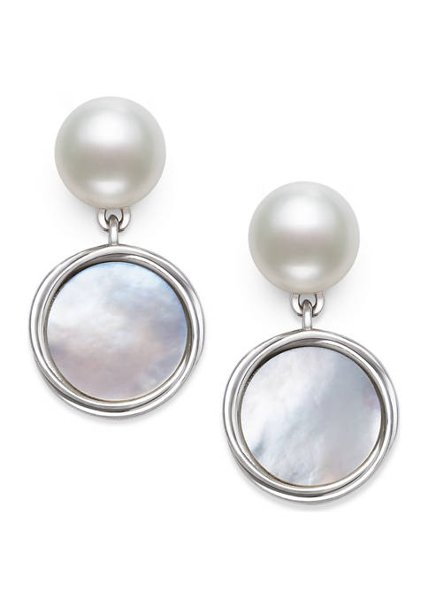 Mother of Pearl & Freshwater Pearl Earrings