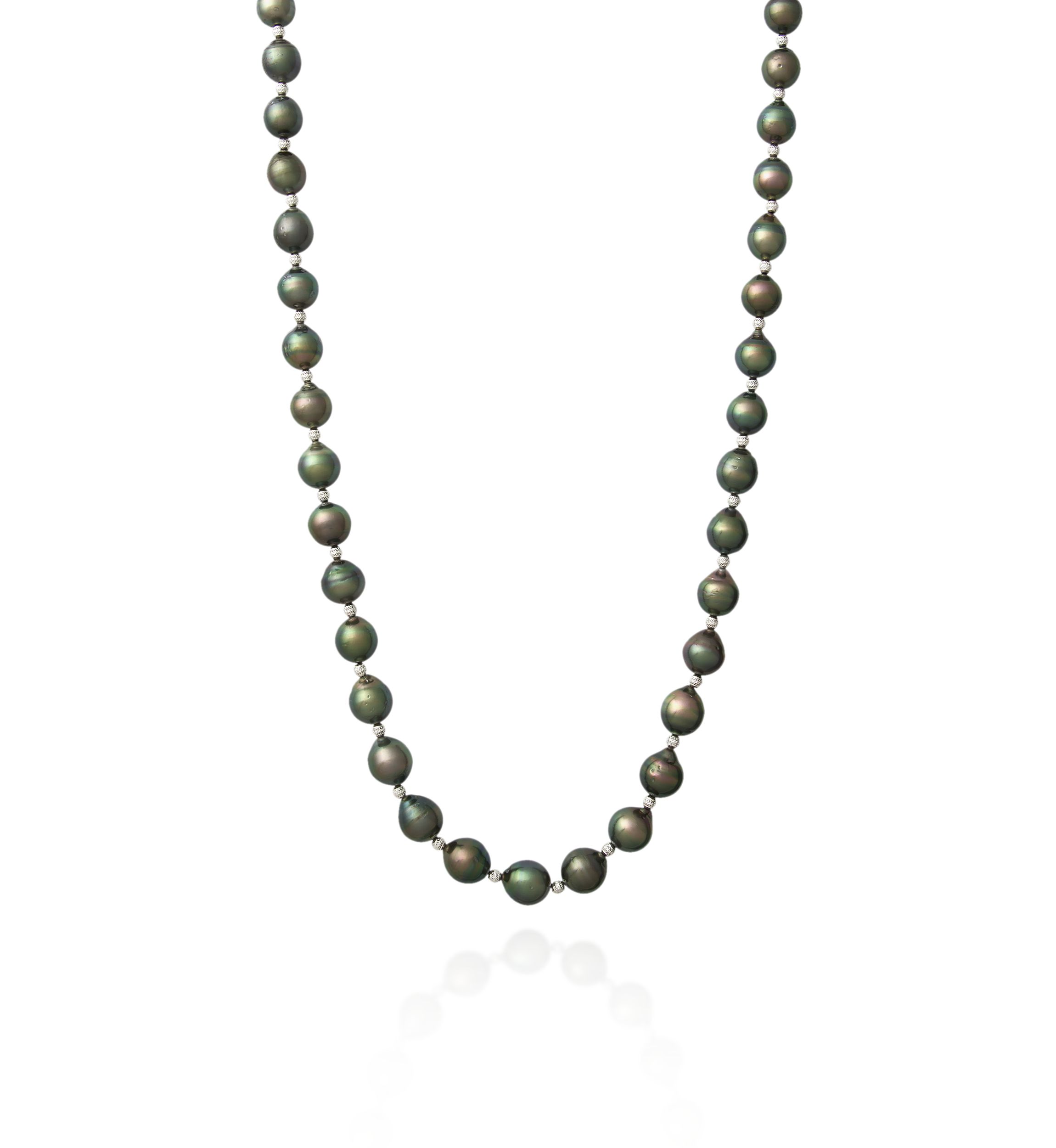 Sterling Silver Tahitian Pearl Necklace