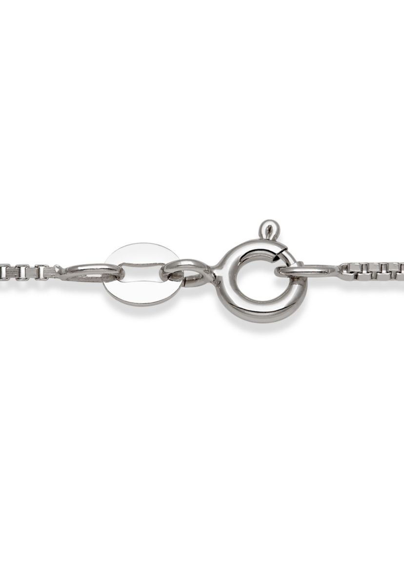 8-9 Millimeter Cultured Freshwater Pearl and Lab Created Sapphire Chandelier Pendant with 18 Inch Box Chain in Sterling Silver