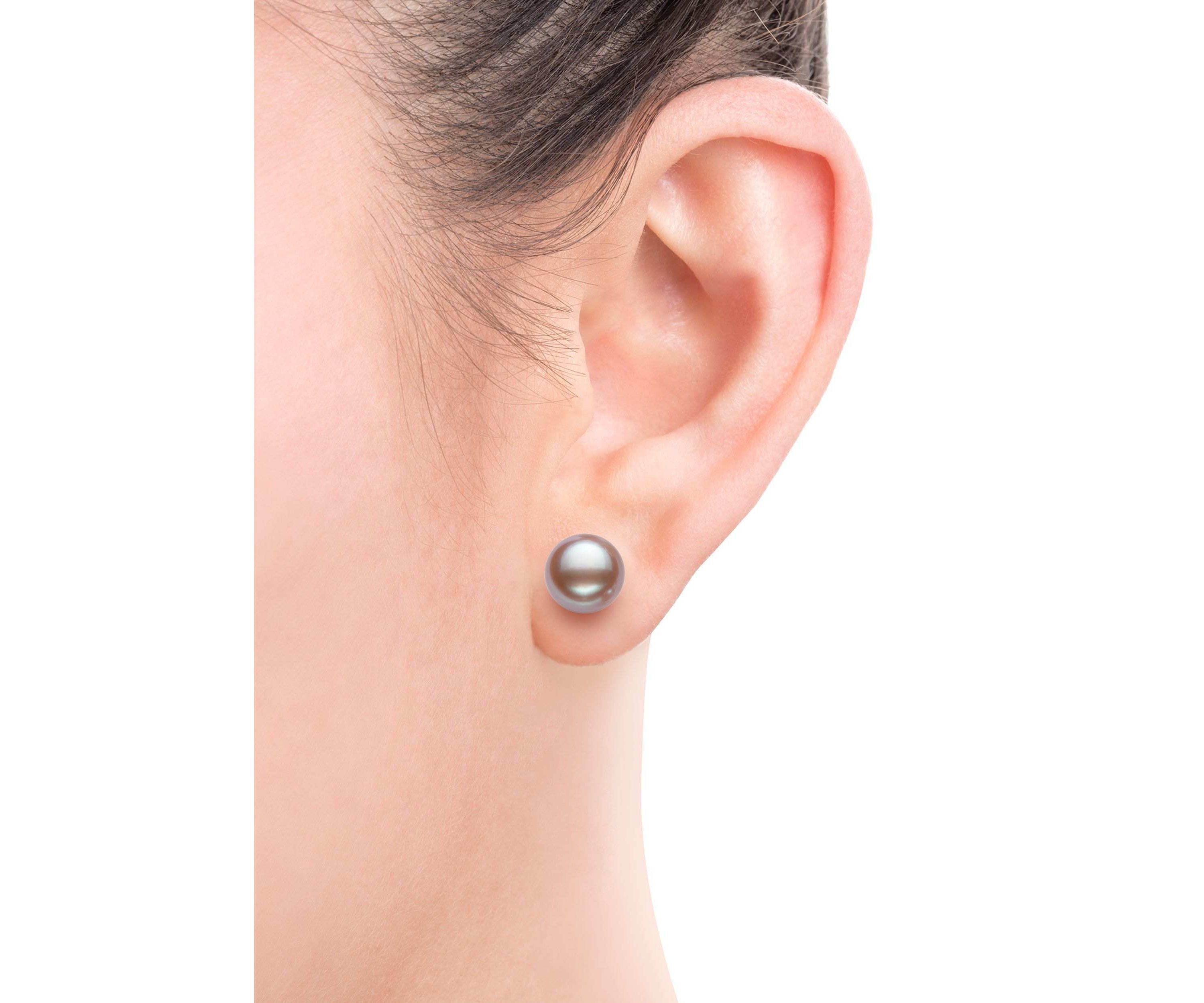 STERLING SILVER 3 PAIR 8-9MM FWP STUD SET