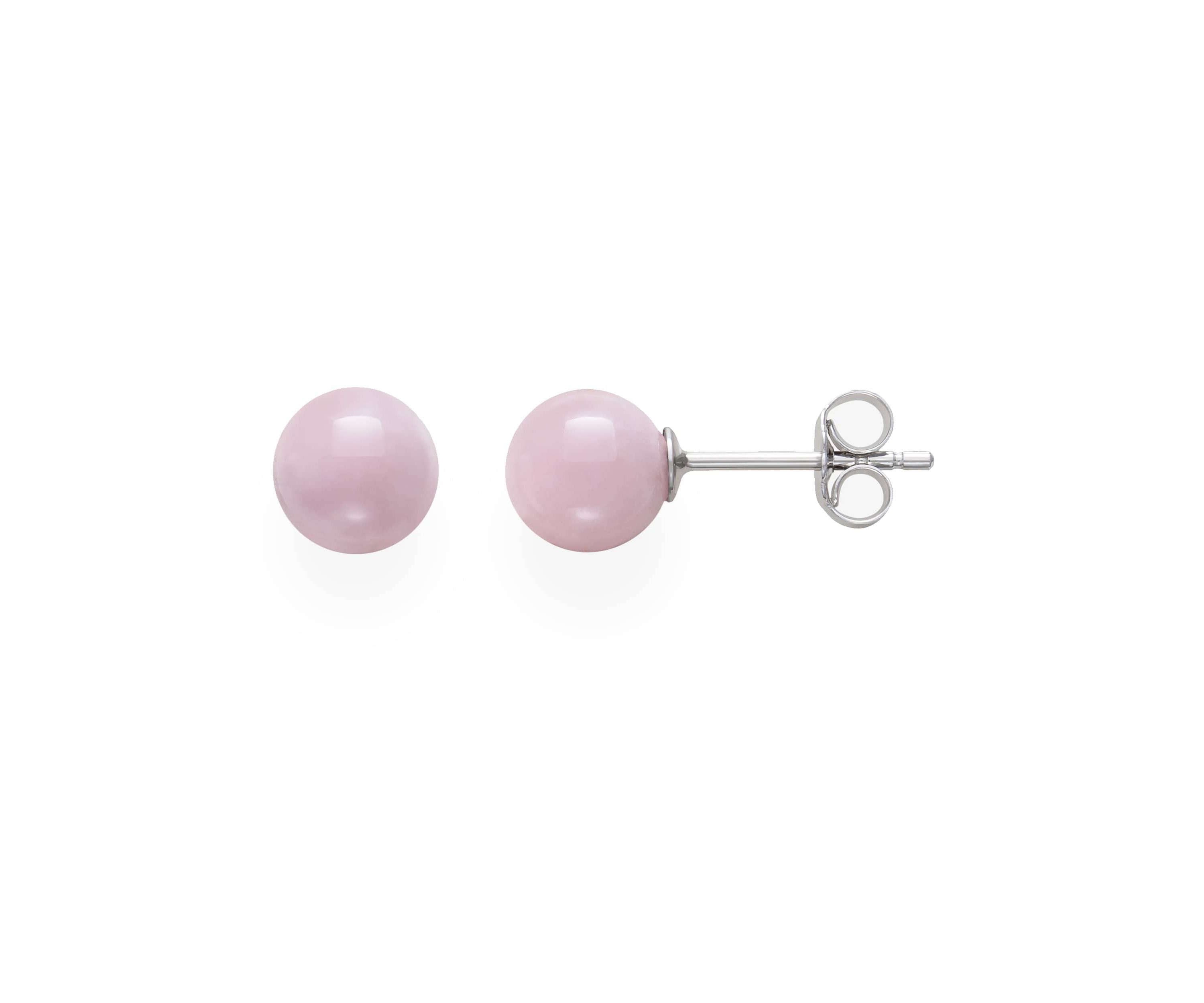 Lab Created STERLING SILVER 6MM JADE, ROSE QUARTZ AND ONYX STUD SET
