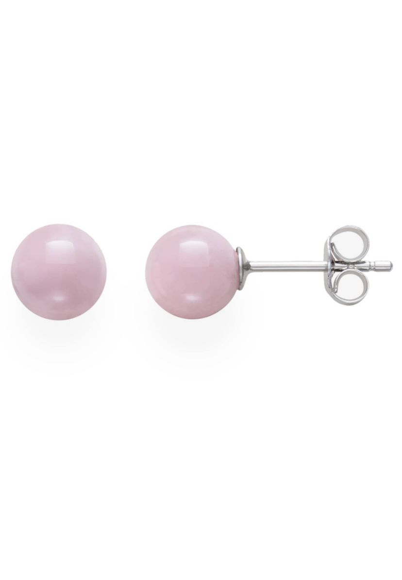 Lab Created STERLING SILVER 6MM JADE, ROSE QUARTZ AND ONYX STUD SET