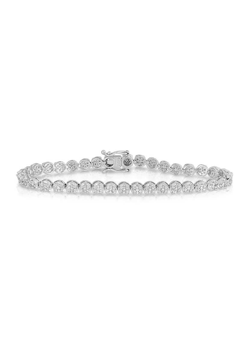 1.0 ct. t.w. Round-cut Diamond Tennis Bracelet in 10K White Gold