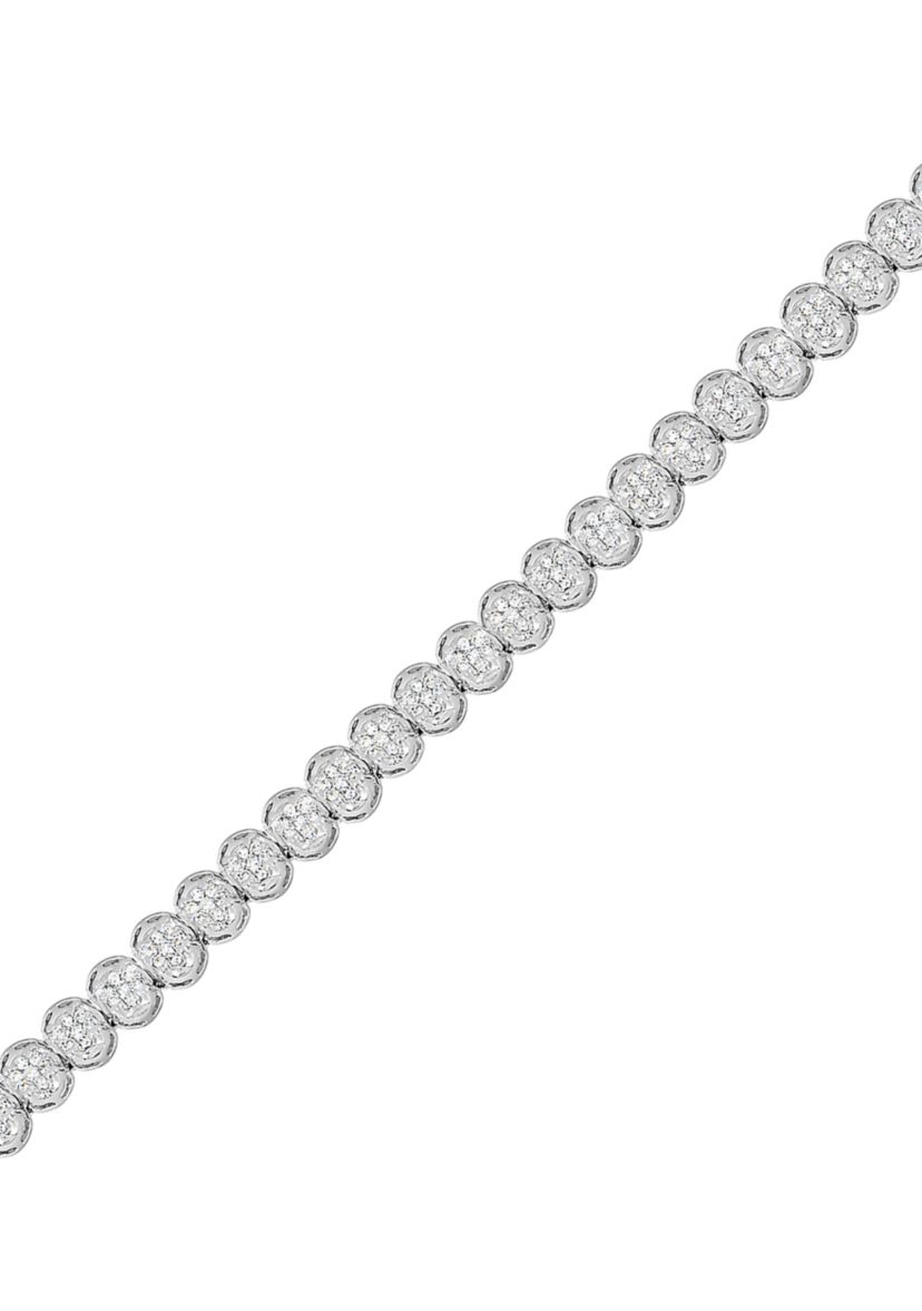 1.0 ct. t.w. Round-cut Diamond Tennis Bracelet in 10K White Gold