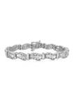 2 ct. t.w. Round and Baguette Diamond Bracelet in 14K White Gold