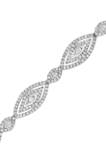 2 ct. t.w. Diamond Marquise Bracelet in Sterling Silver
