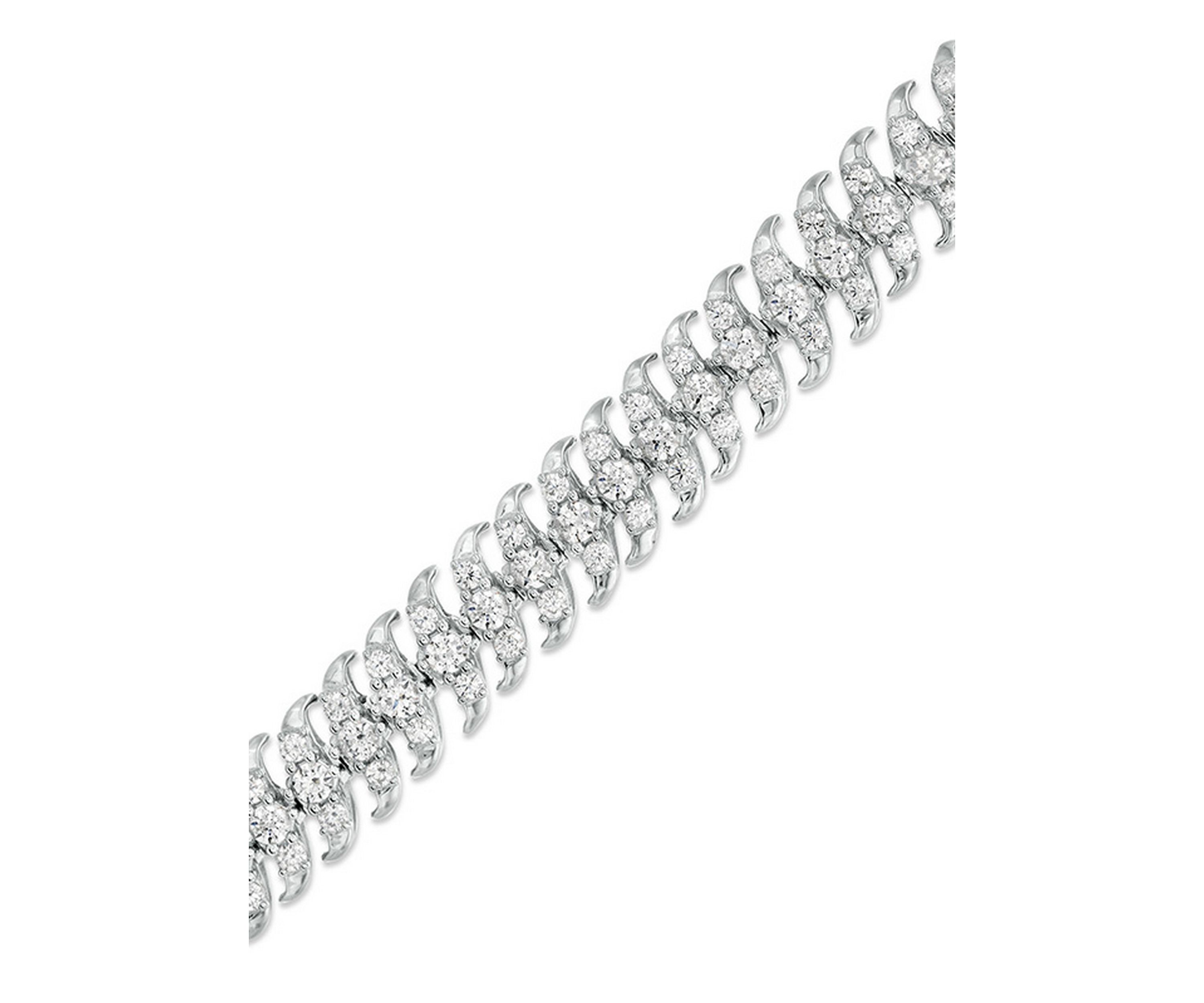 5 ct. t.w. Diamond Multi-Row Bracelet in Sterling Silver