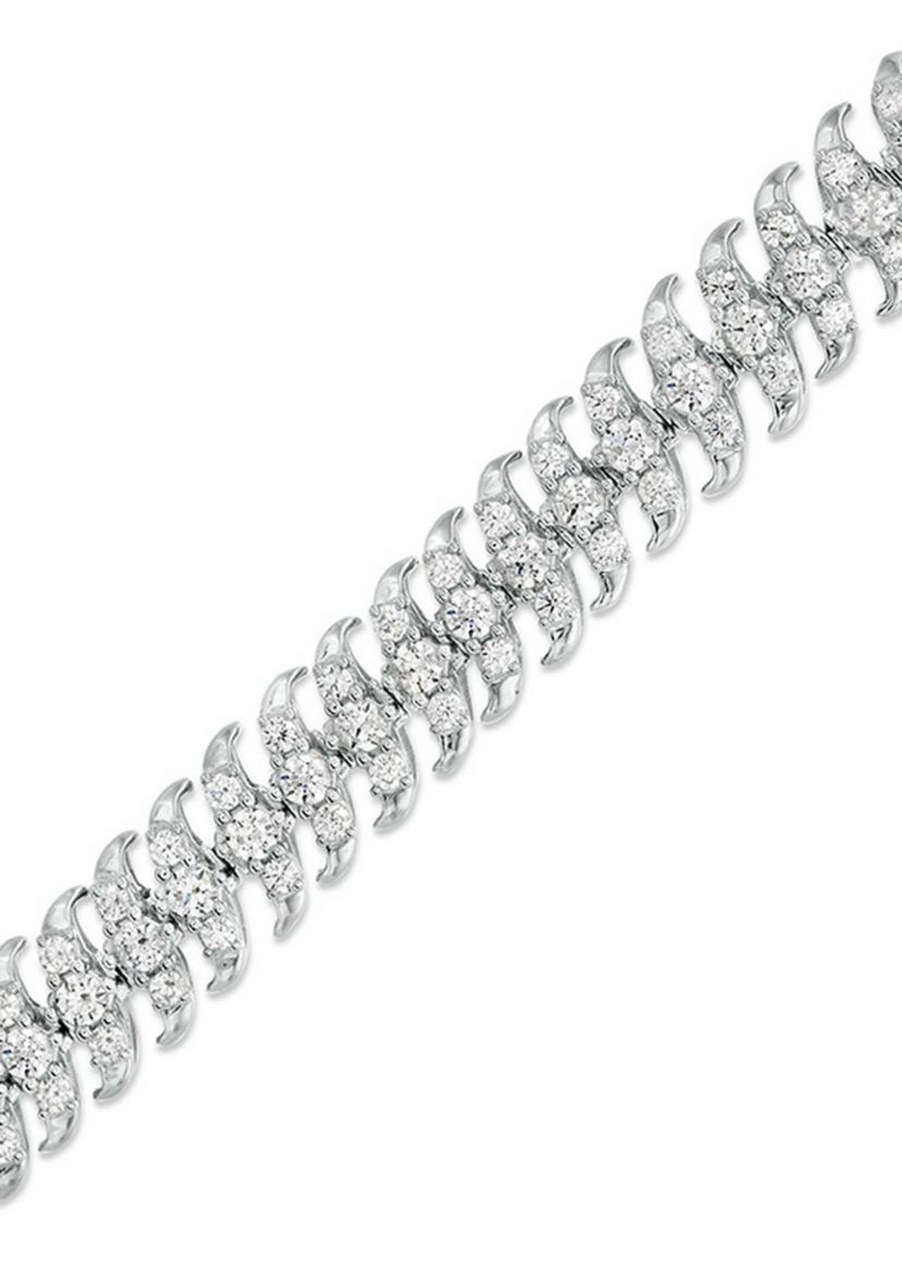 5 ct. t.w. Diamond Multi-Row Bracelet in Sterling Silver