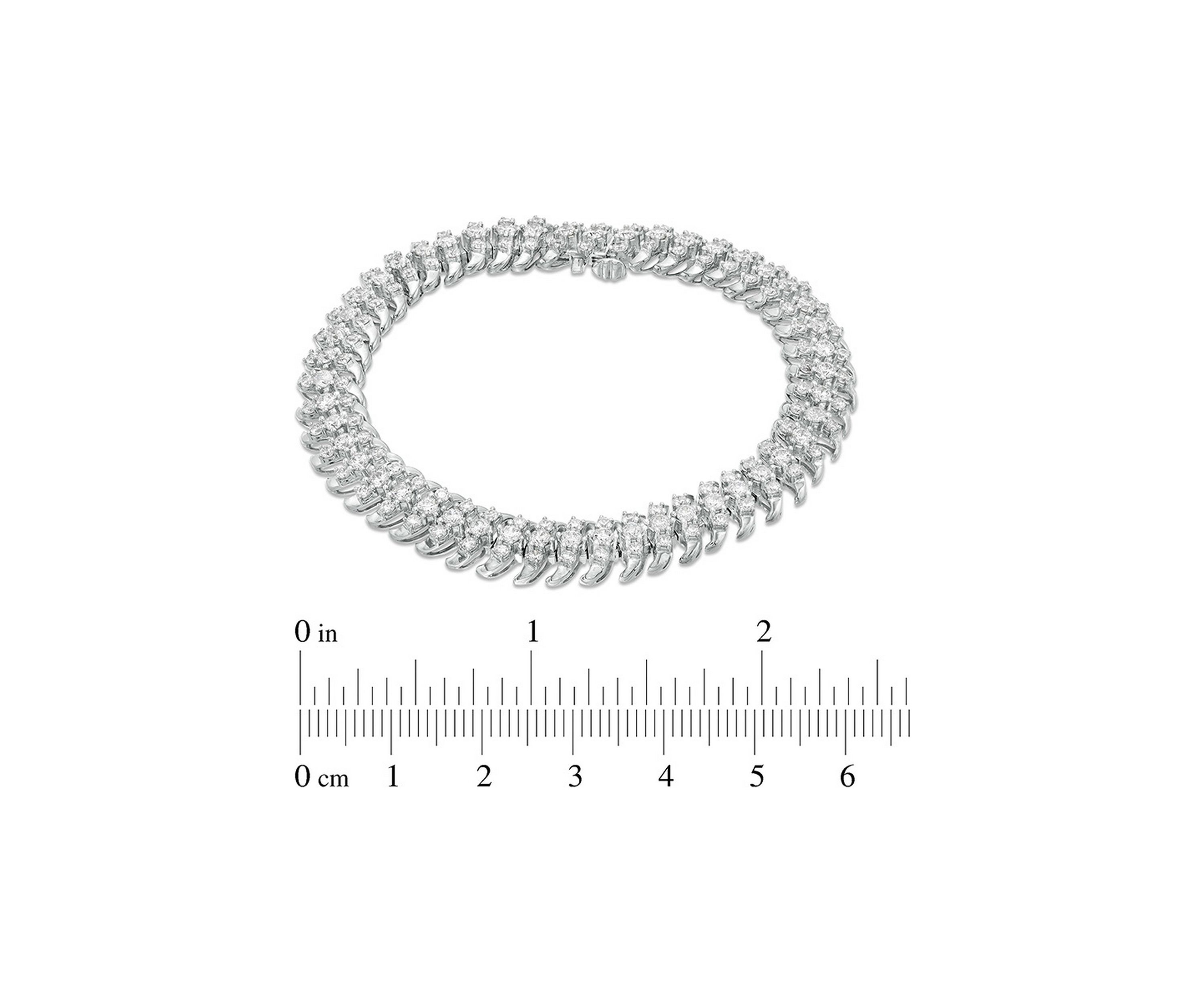 5 ct. t.w. Diamond Multi-Row Bracelet in Sterling Silver
