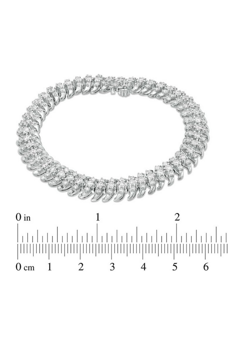 5 ct. t.w. Diamond Multi-Row Bracelet in Sterling Silver