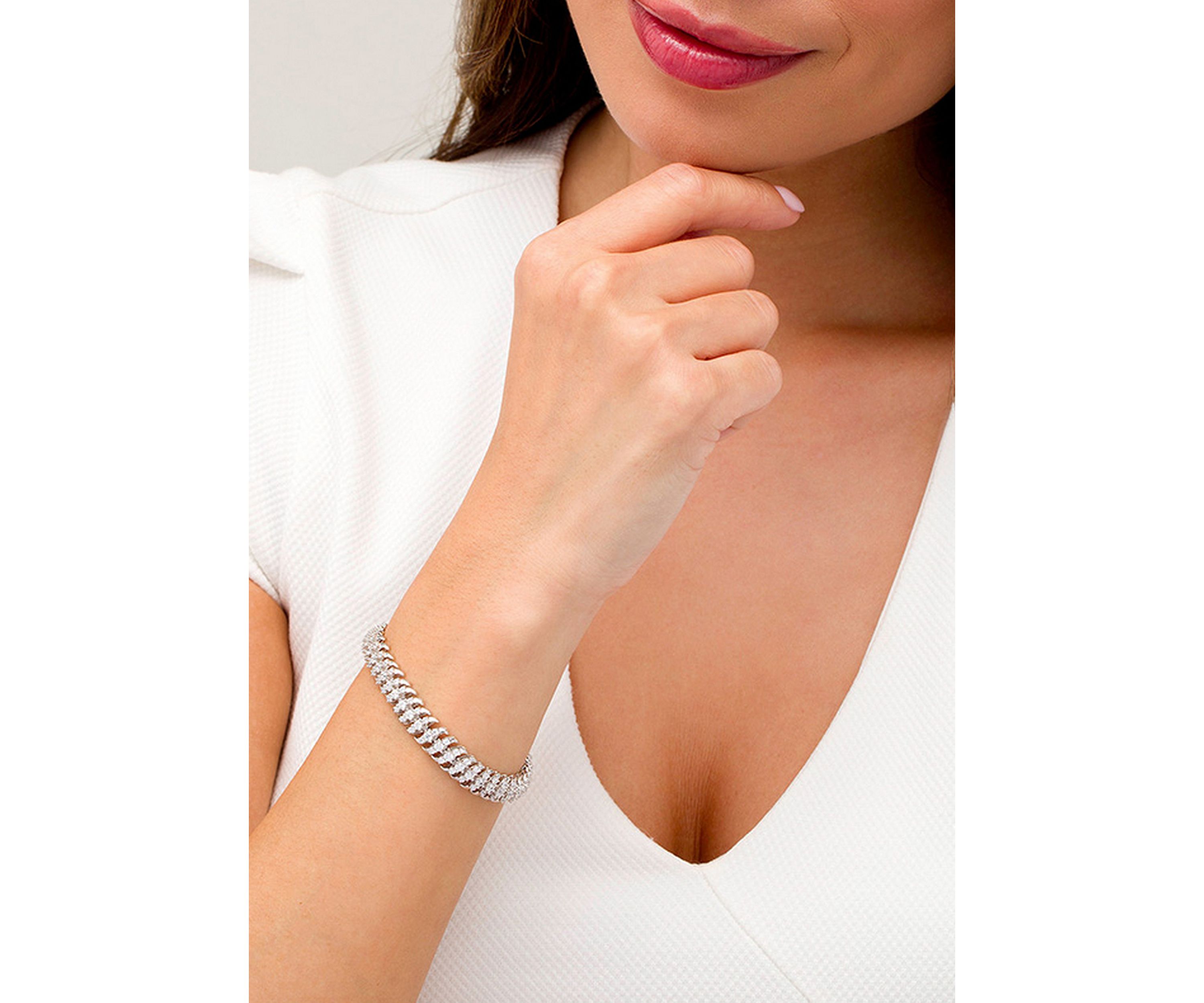 5 ct. t.w. Diamond Multi-Row Bracelet in Sterling Silver