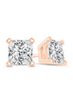 1/4 ct. t.w. Certified Princess-Cut Diamond Solitaire Stud Earrings in 14K Rose Gold (I/VS2)