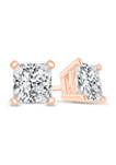 1/3 ct. t.w. Certified Princess-Cut Diamond Solitaire Stud Earrings in 14K Rose Gold (I/SI2)
