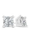 1/3 ct. t.w. Certified Princess-Cut Diamond Solitaire Stud Earrings in 14K White Gold (I/SI2)