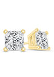 1/3 ct. t.w. Certified Princess-Cut Diamond Solitaire Stud Earrings in 14K Gold (I/SI2)