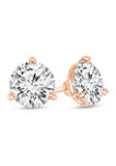 1/4 ct. t.w. Certified Diamond Solitaire Stud Earrings in 14K Rose Gold (I/SI2)