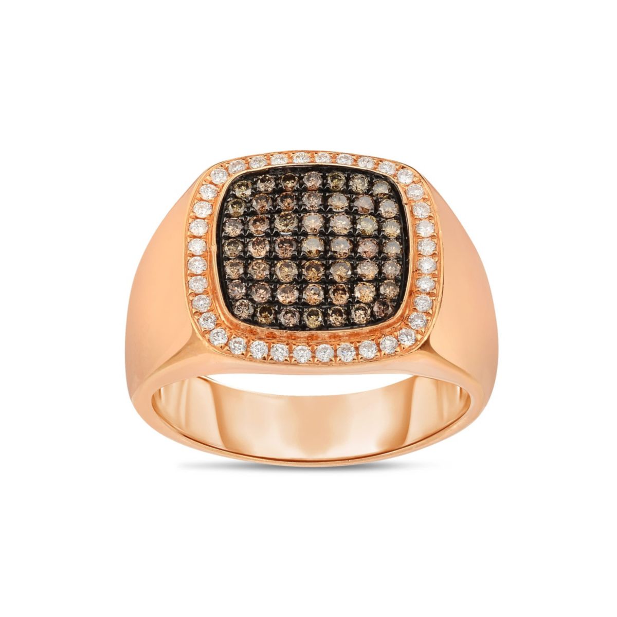 3/4CTW Diamond 14kt Gold Pink Ring