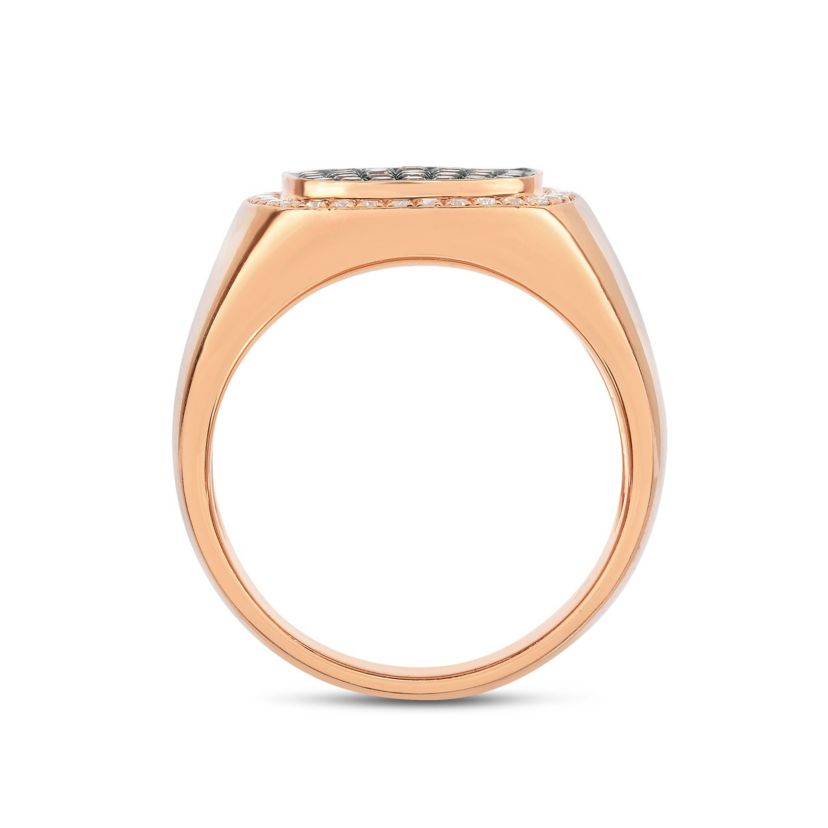 3/4CTW Diamond 14kt Gold Pink Ring