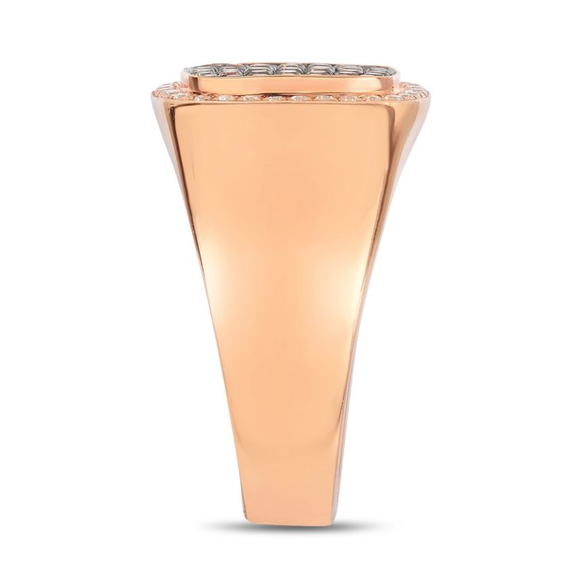 3/4CTW Diamond 14kt Gold Pink Ring