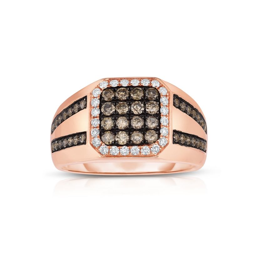 1-1/6CTW Diamond 14kt Gold Pink Ring