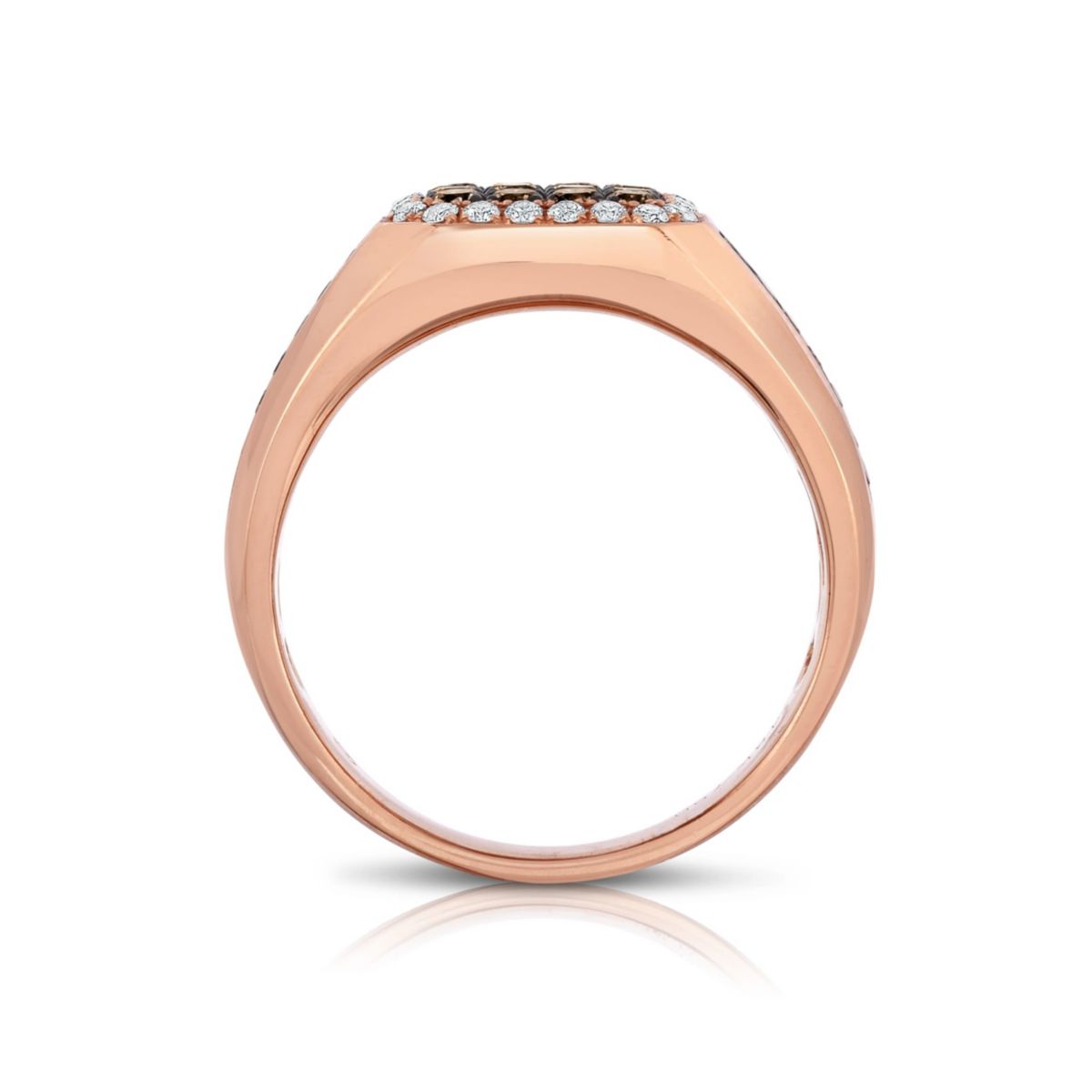 1-1/6CTW Diamond 14kt Gold Pink Ring