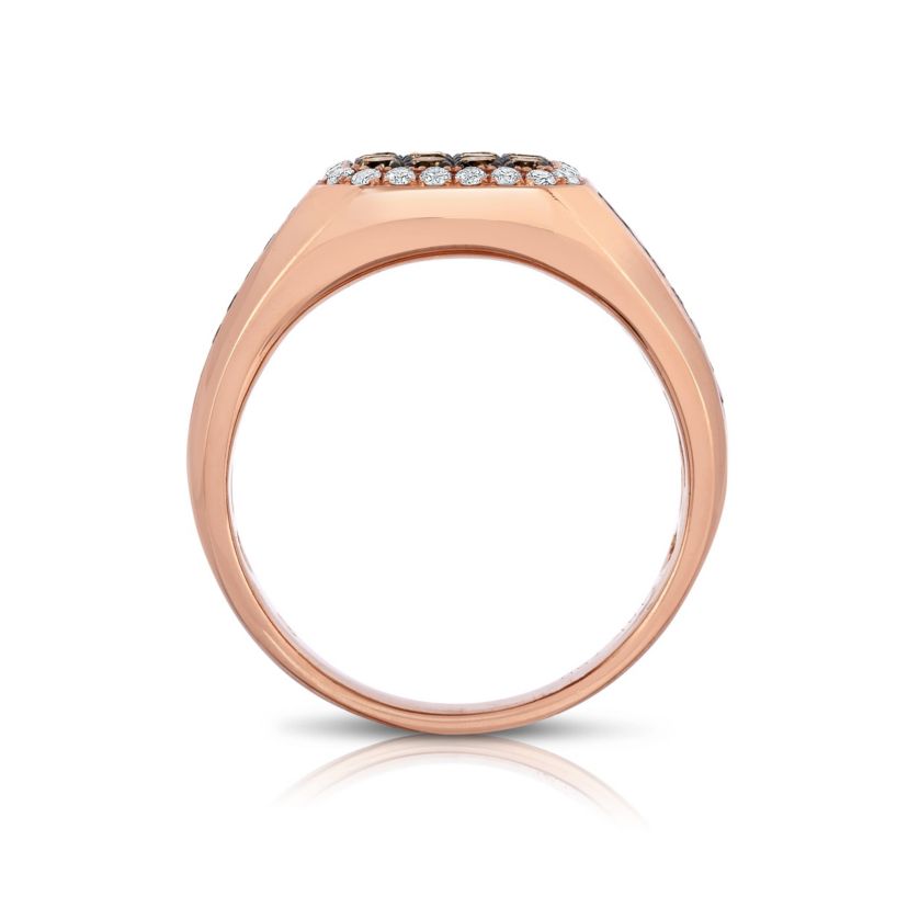 1-1/6CTW Diamond 14kt Gold Pink Ring