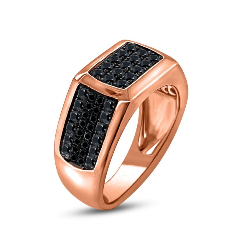 3/4CTW Diamond 14kt Gold Pink Ring