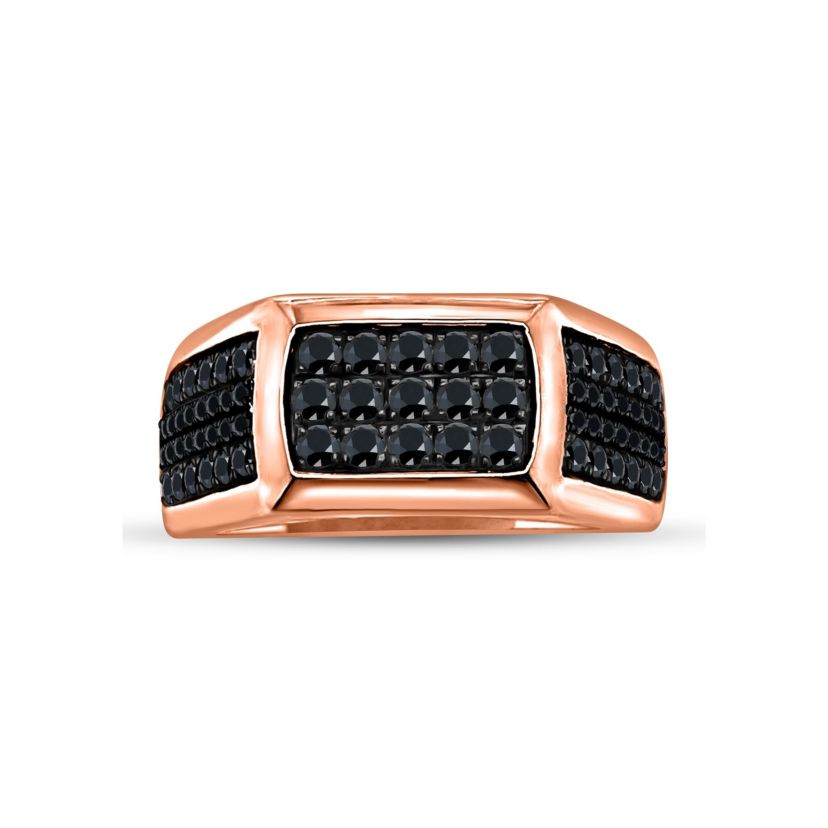 3/4CTW Diamond 14kt Gold Pink Ring