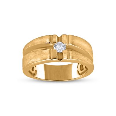 Diamaison Men's 1/5Ctw Diamond 14Kt Gold Yellow Ring