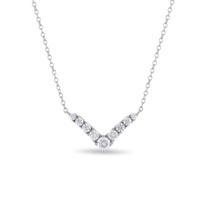 Diamaison 5/8CTW Diamond 10kt Gold White Necklace -  0827255890732