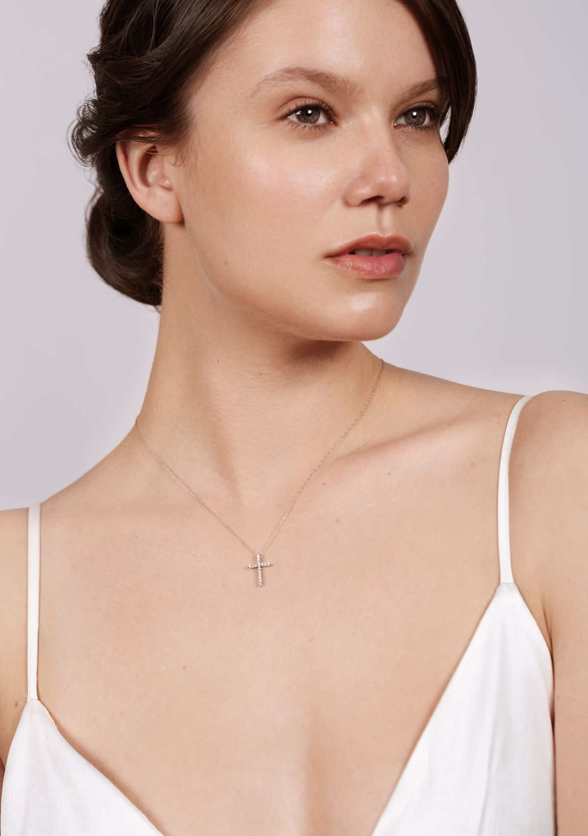1/5 ct. t.w. Diamond Cross Pendant in 10K White Gold