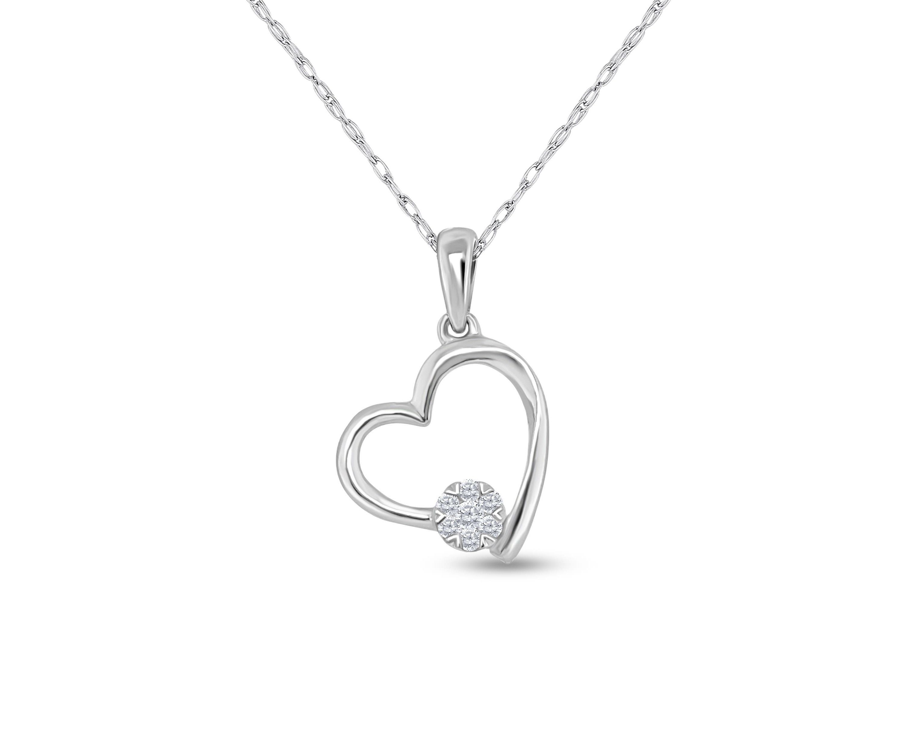 0.05CTW Diamond Sterling Silver White Pendant