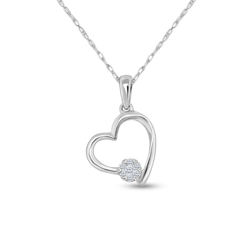0.05CTW Diamond Sterling Silver White Pendant
