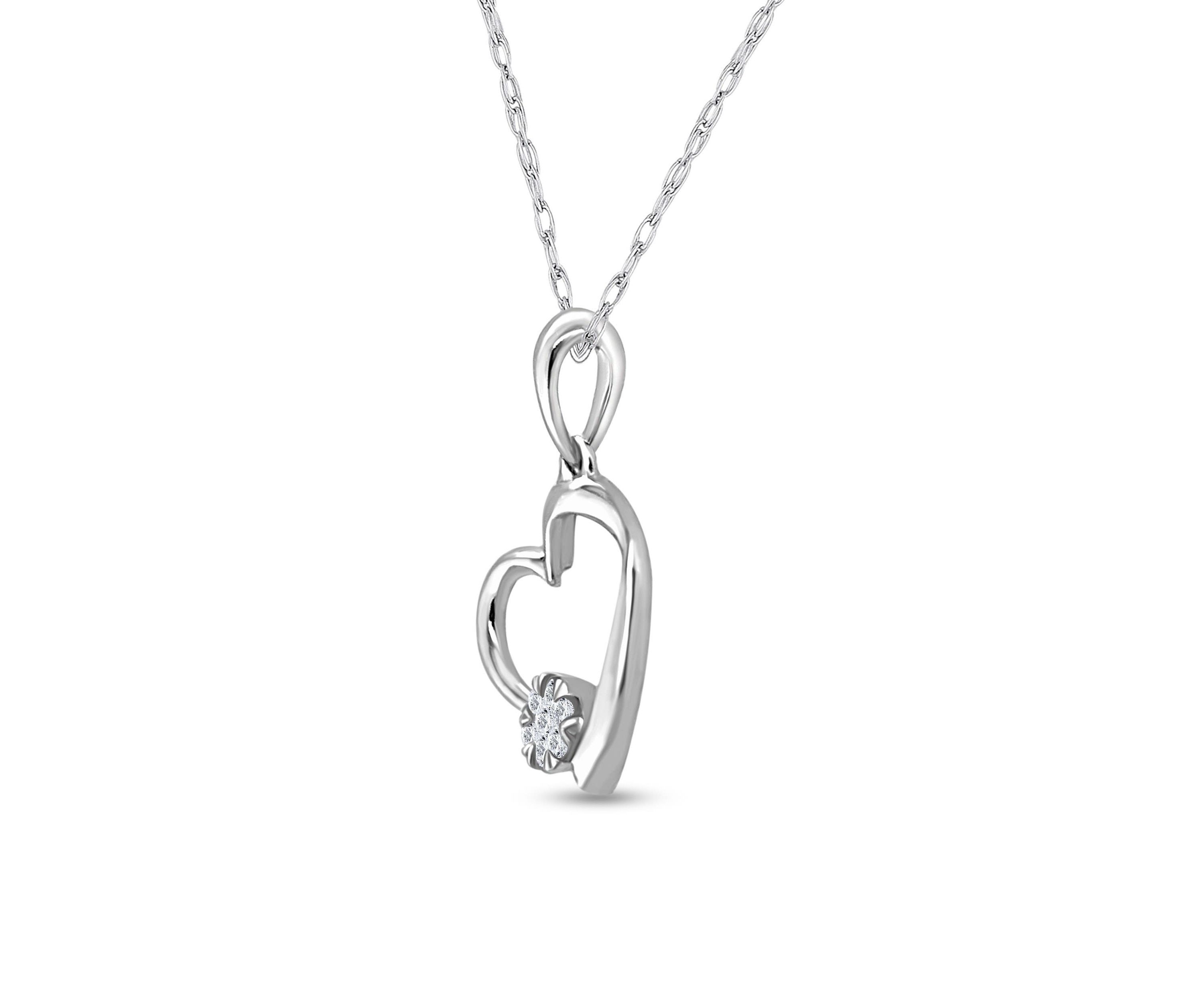 0.05CTW Diamond Sterling Silver White Pendant