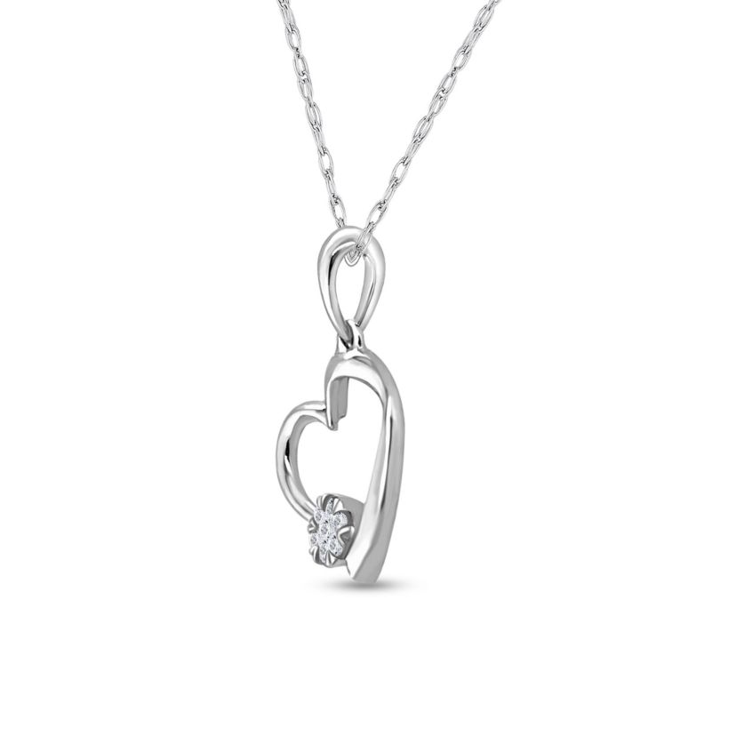 0.05CTW Diamond Sterling Silver White Pendant