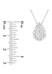 3/4 ct. t.w. Composite Pear-Shaped Diamond Frame Necklace in 10K White Gold 