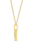 1/10 ct. t.w. Round-Cut Diamond Cross Necklace in 10K Yellow Gold