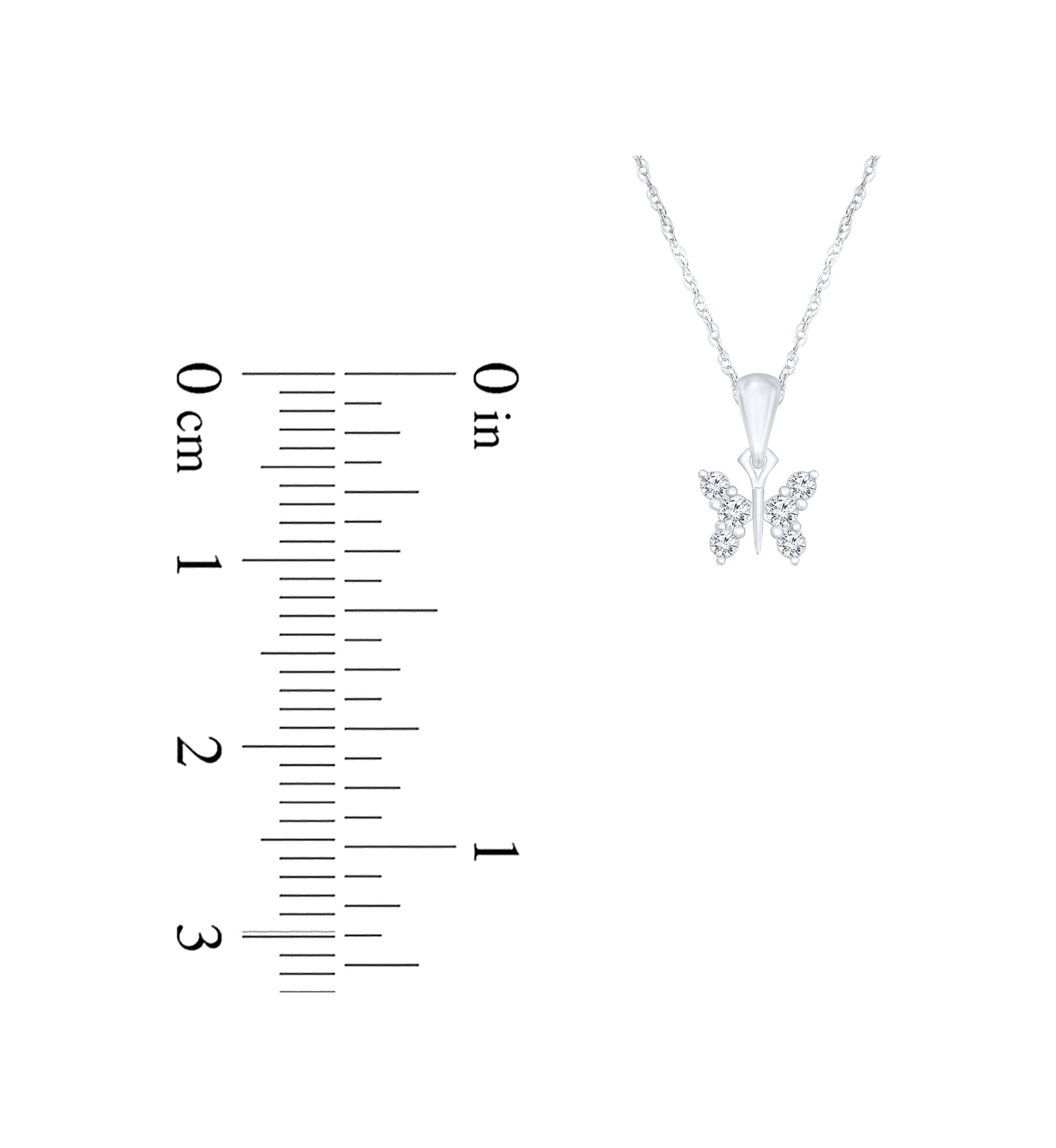  1/10 ct. t.w. Diamond Butterfly Pendant in Sterling Silver 