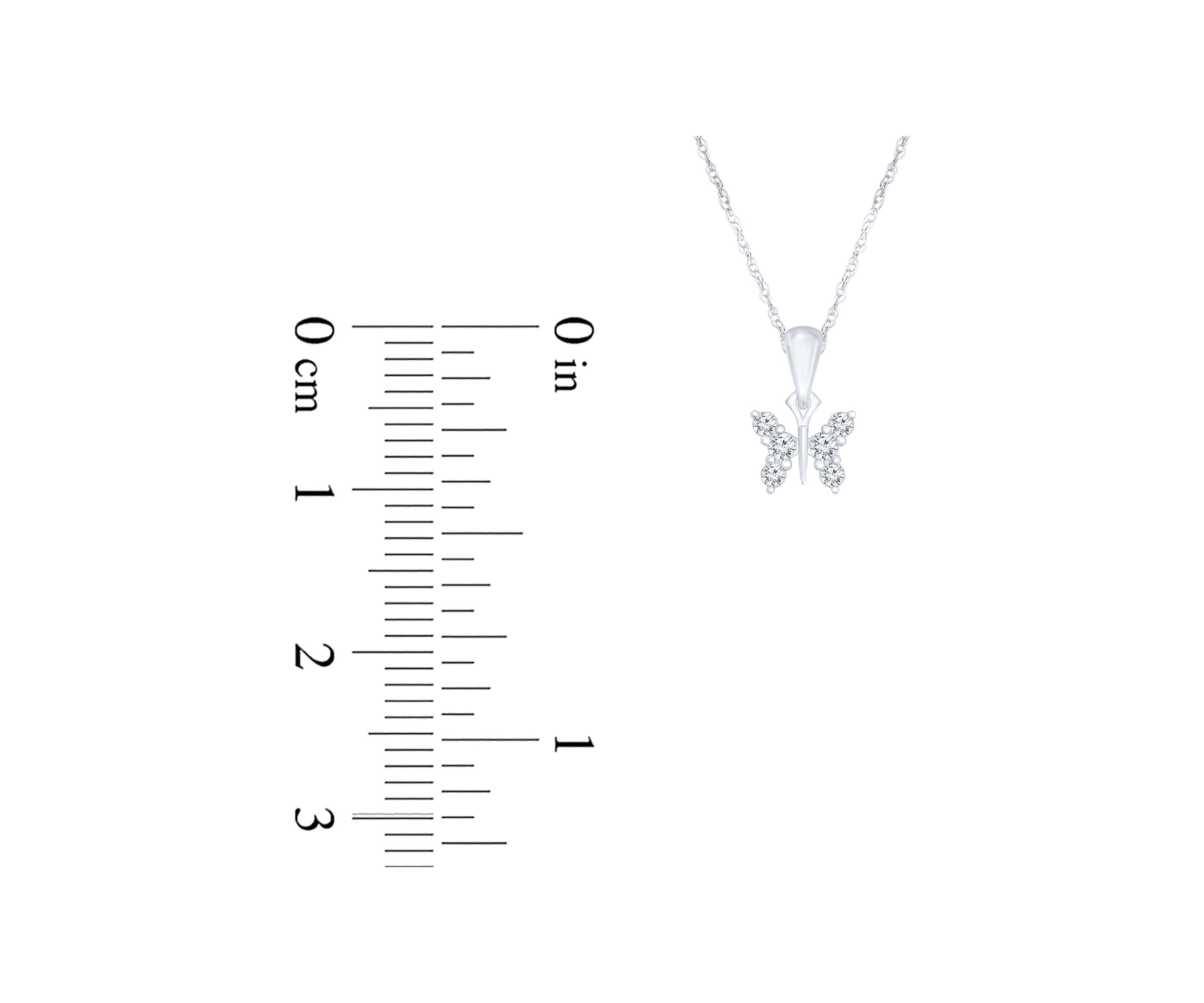  1/10 ct. t.w. Diamond Butterfly Pendant in Sterling Silver 